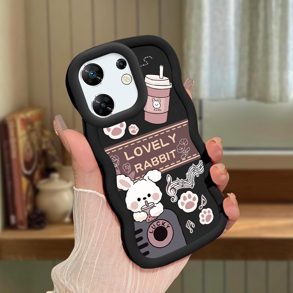 Big Wave Edge Weiches Silikonmaterial Macaron-Telefongehäuse Stoßfestes Schutzgummigehäuse für OPPO Reno Realme Infinix Tecno