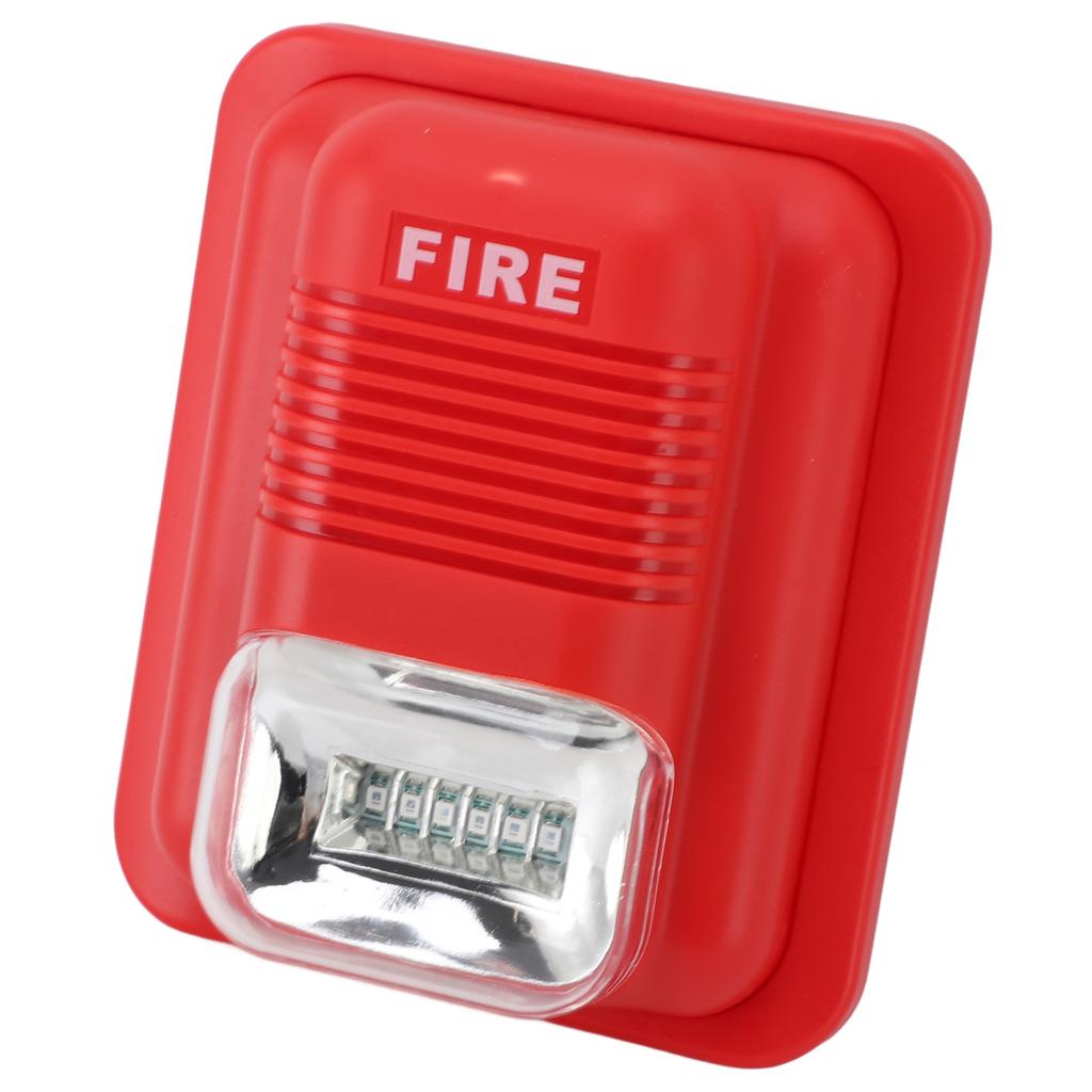 Sound and Light Fire Alarm 12V 24V Built In LED Super Loud Sound Fire Warning Siren for Residential