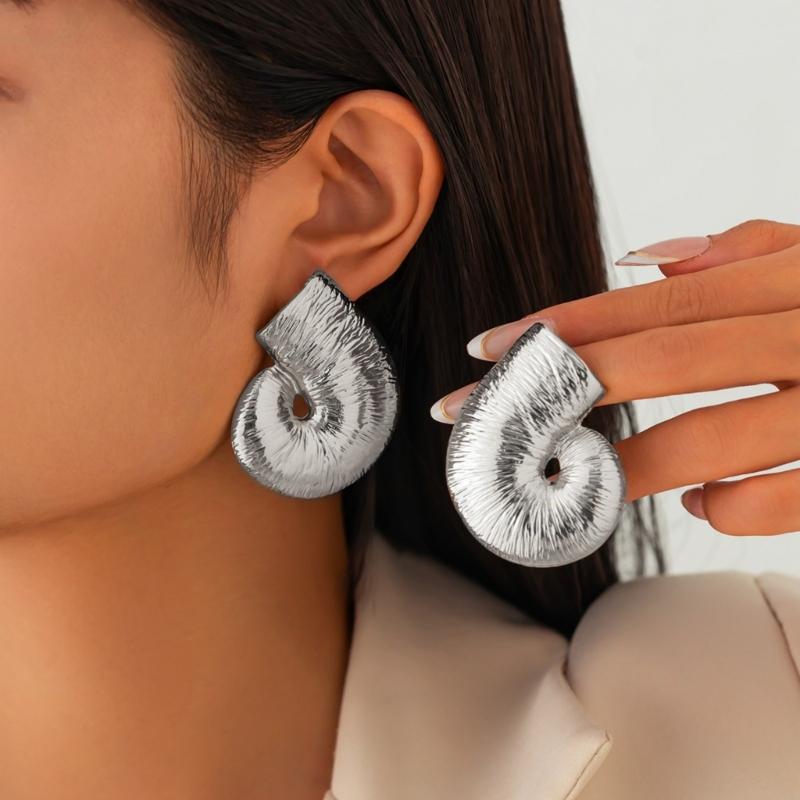 Trendy Alloy Studs Earrings with Distinctive Geometric Pattern Perfect for Women Who Love Statement Jewelry
