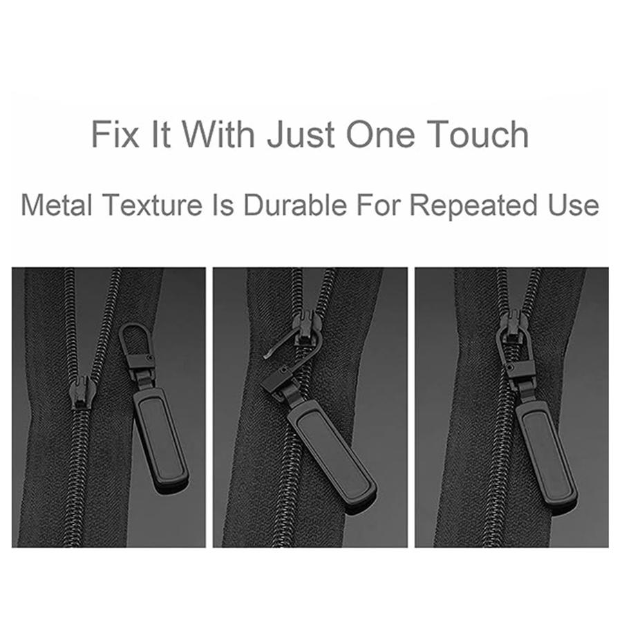 5-teiliger Reißverschluss-Schieber-Abzieher, universeller Ersatz-Reißverschluss-Abzieher, sofortiges Reißverschluss-Reparatur-Set für kaputte Schnalle, DIY-Handwerk, Nähzubehör