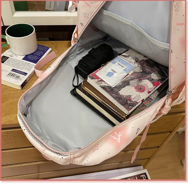 School Bag Women's New Japanese Ins High Value, Fresh and Sweet Star Make-up Bag, Light and Large-capacity Backpack