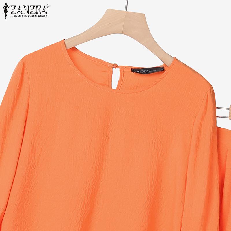 ZANZEA Women Long Sleeve Blouse and Pants Casual Two Piece Suit Sets
