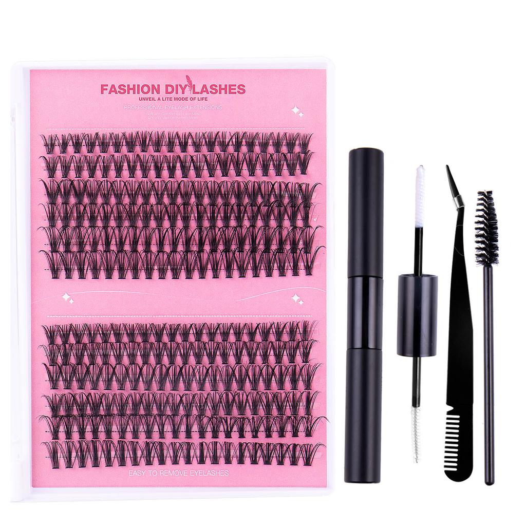 Single Cluster Diy False Eyelashes Large Capacity 30P + 40P Eyelashes Self-Married Eyelash Glue Set