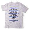 Grappig Muziektekst T-shirt Unisex Rock Pop Songtitels Muziekliefhebber Cadeau Grafisch