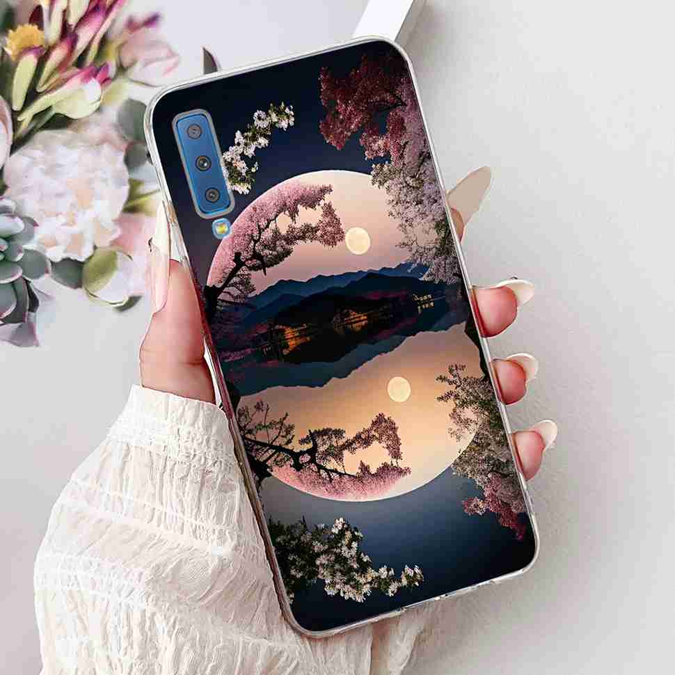 For Samsung Galaxy A7 2018 Case SM-A750F Fashion Colorful Butterfly Soft Silicone Cover For Samsung a7 A7 2018 6.0" Cases Bumper