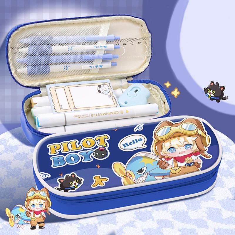 

Cartoon Pencil Case Cute Large Capacity Multi Layer Kawaii Pencils Bag Portable Student Stationery Storage Bag Gifts