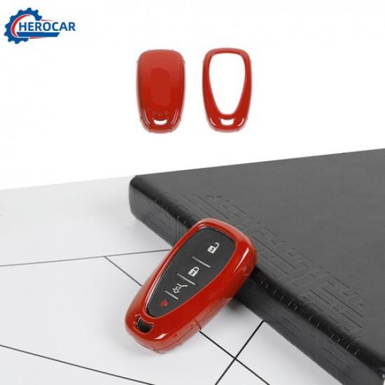Red Smart Key Case Cover Shell Safe Trim Protect For Chevrolet Equinox/Camaro