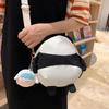 Cute Panda Mini Shoulder Bag With Cartoon Design And Zipper Closure For Daily Use