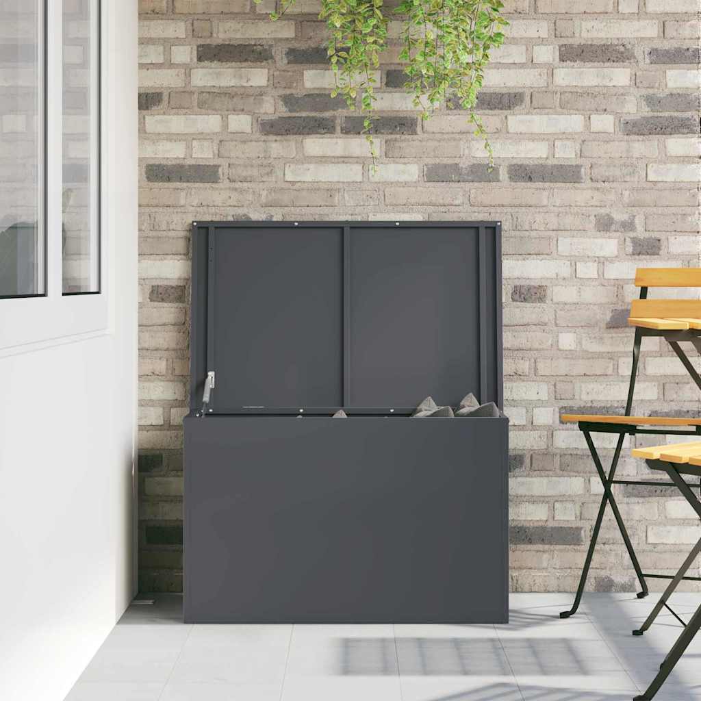 Outdoor Storage Box Anthracite Grey 80 X 50.5 X 50 Cm Steel