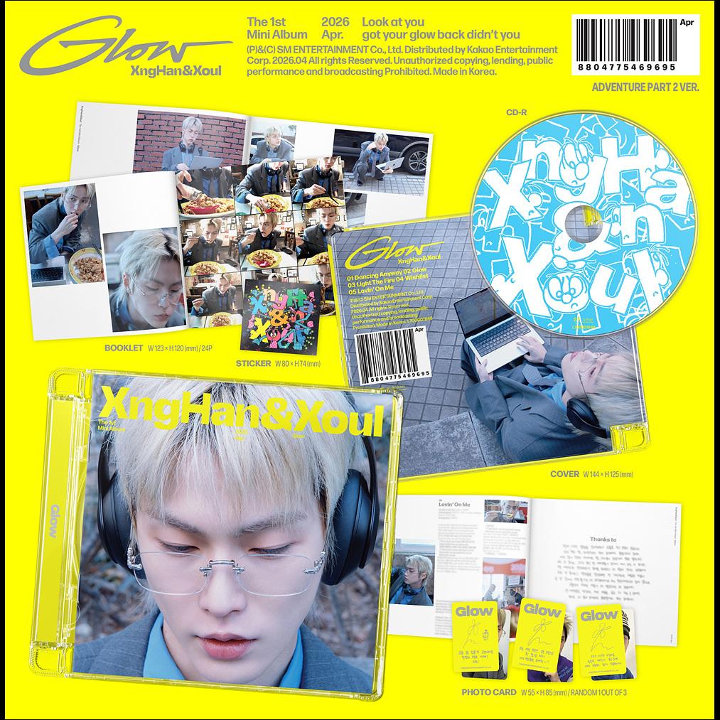 (Adventure Part 2 Ver.) XngHan&Xoul [Glow] 1st Mini Album + Free Gift
