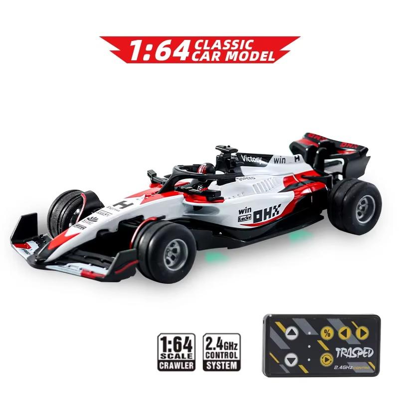Non-Toxic 1/64 Desktop Rc Drift Racing Car Mini 2.4G Alloy Remote Control Car With Light Adjustable Speed Cars Toy For Children Adult Gift