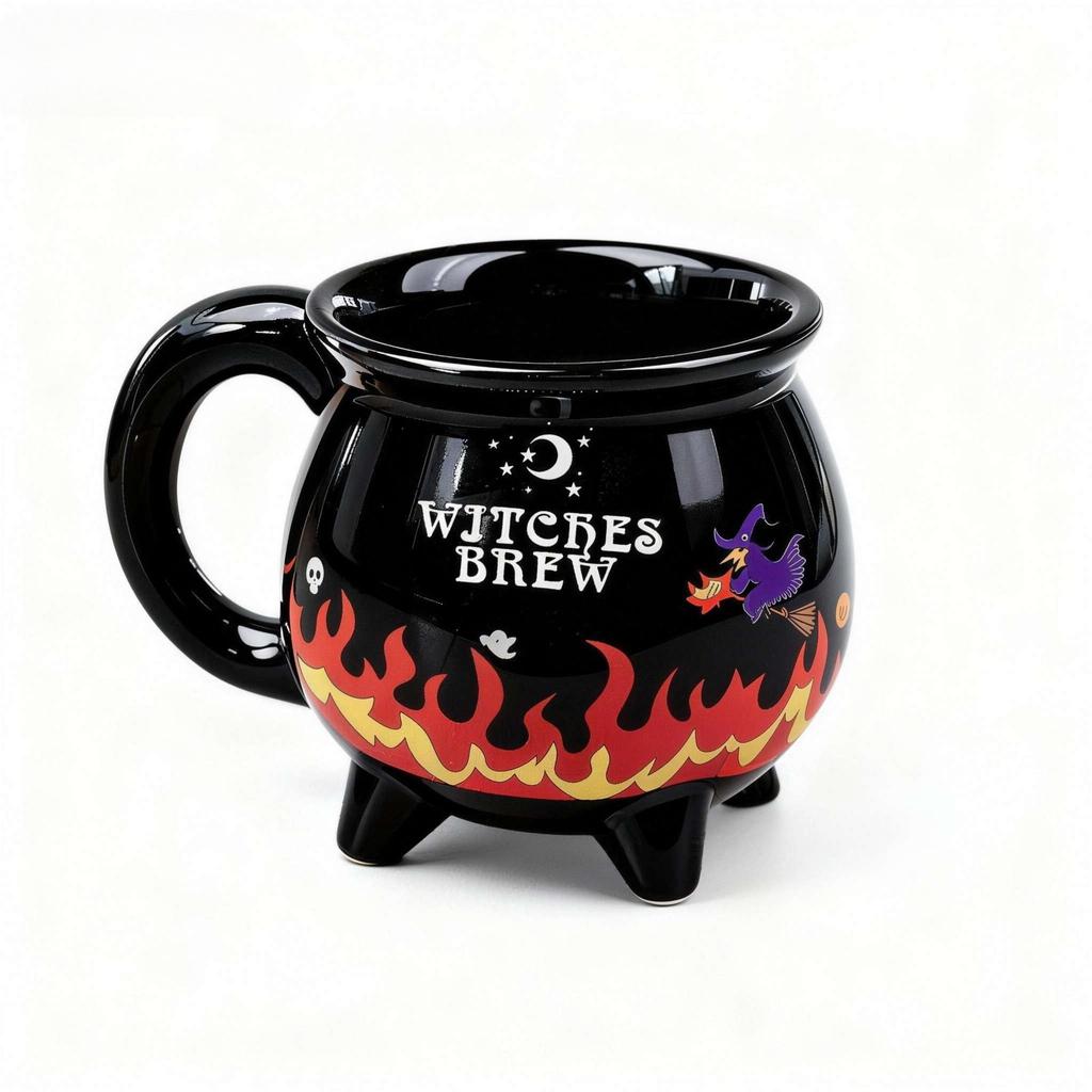 1 unidad, Taza de café Witch Brew, 350ml/ 11.8oz Taza de café de cerámica, Tazas de agua, Vajilla para bebidas de verano invierno, Regalos de cumpleaños, Regalo de Halloween