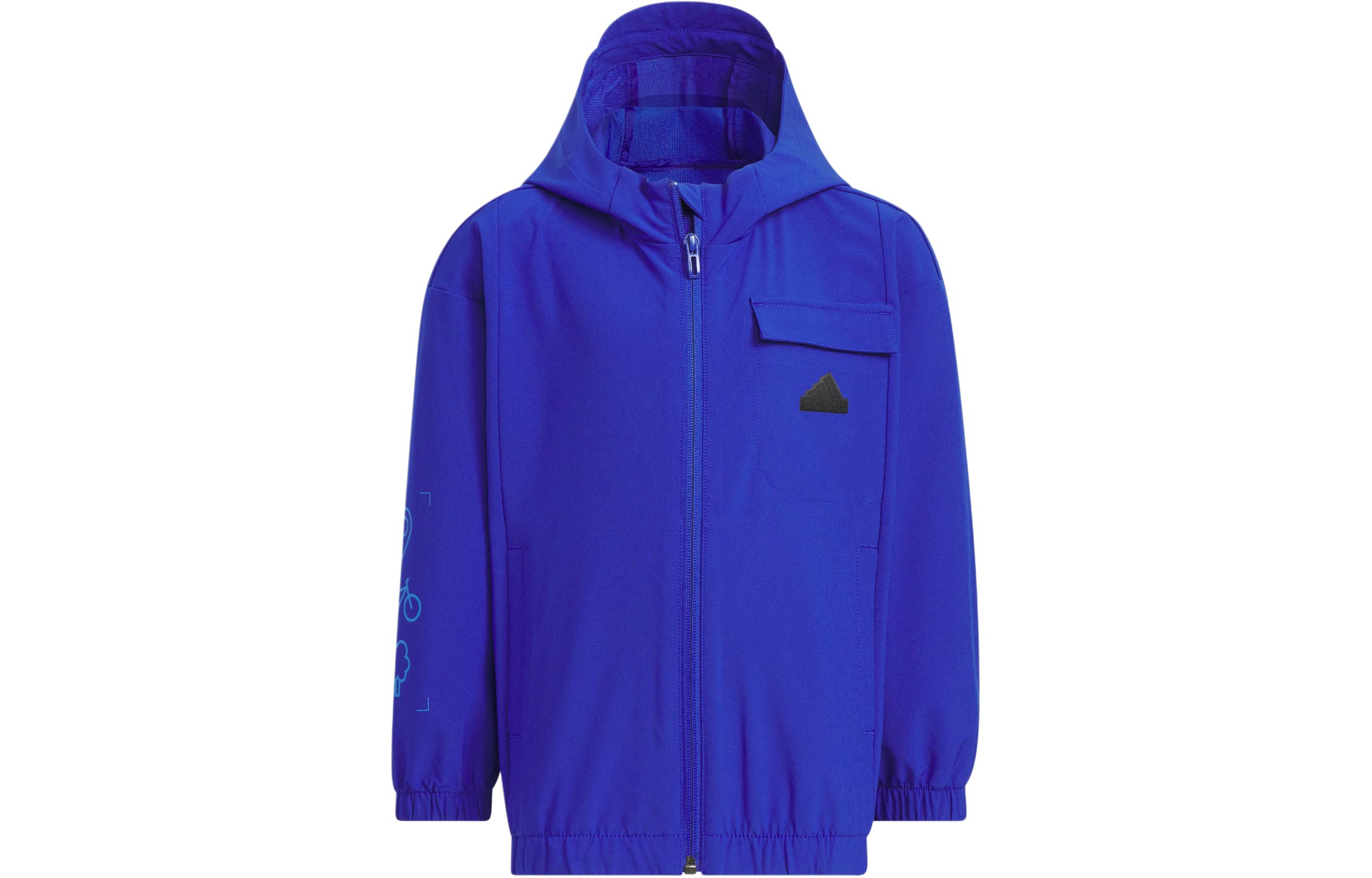 Adidas Jackets & Coats Sportswear Jacket Semi Fluorescent Blue Kids  IT1781 122