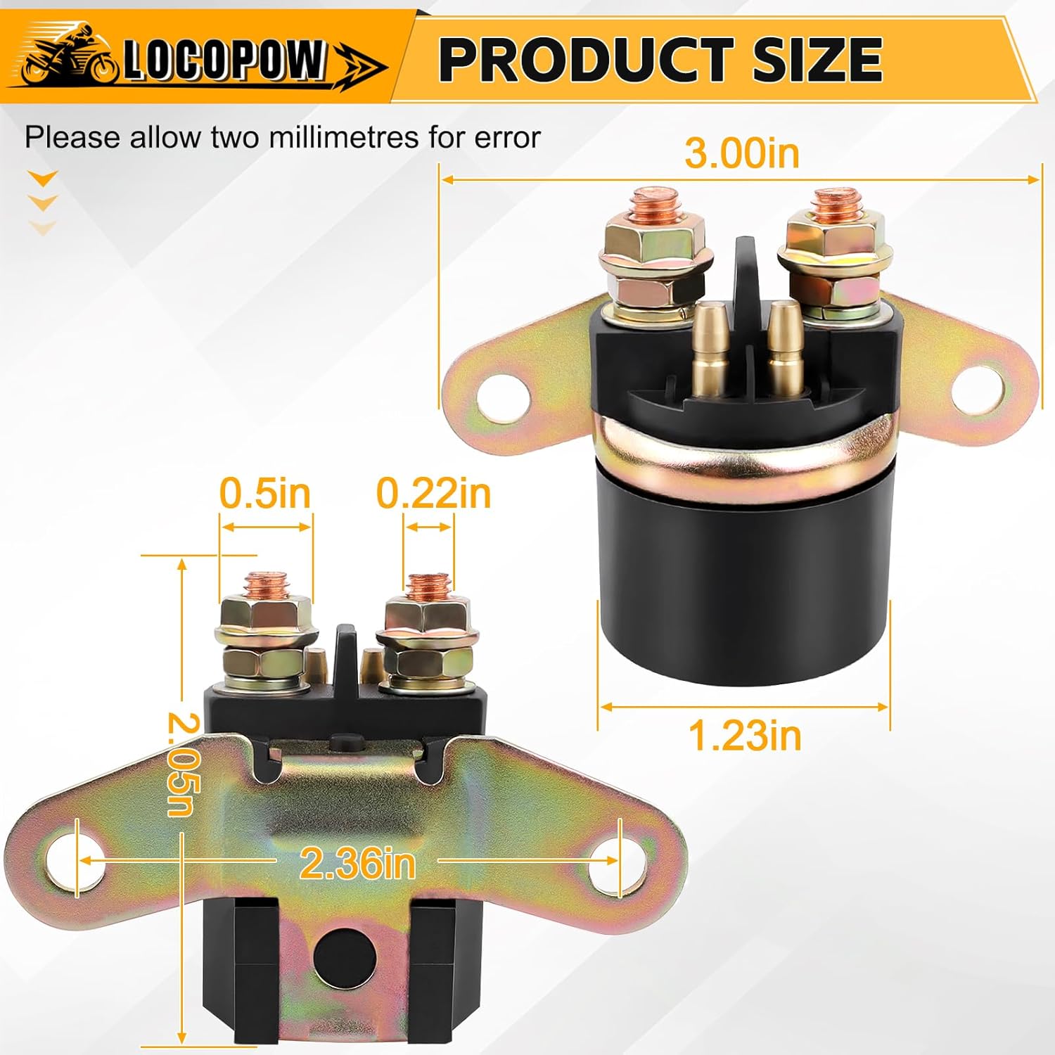 VTX 1800 Starter Solenoid Relay for Arctic Cat 250 300 Suzuki Quadrunner 160 230 250 300 King Quad 300 Savage 650 LS650 Boulevard S83 Katana 600 750