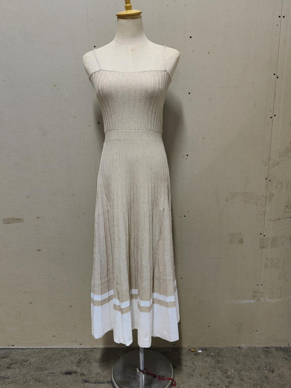 

Женское трикотажное платье макси без рукавов с поясом, однотонное, рубчатой текстуры, на тонких бретелях, длиной до щиколотки, повседневно-элегантное XL хаки