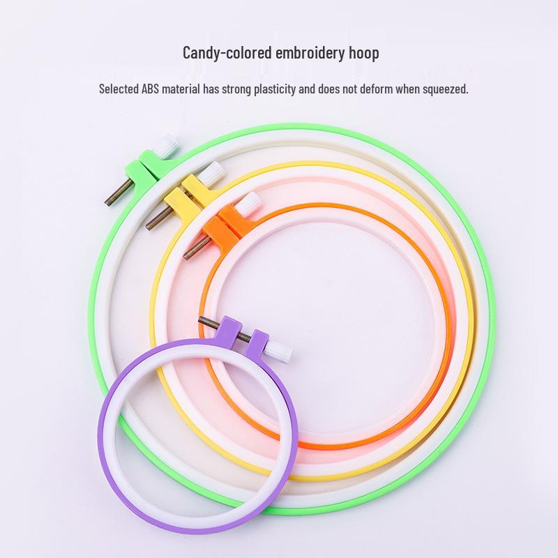 Регулируемый цветной пяльцы-рамка для вышивки крестом и подставка - Средний размер Square 9x13cm