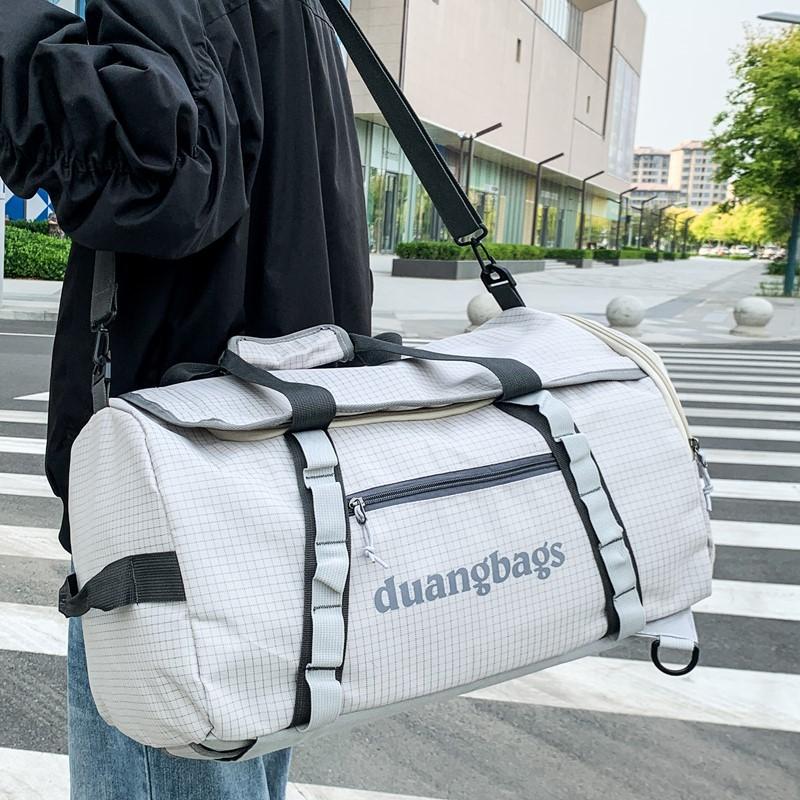 

Waterproof fitness bag men s and women s large-capacity shoulder messenger bag large-capacity high-value travel bag multi-functional backpack серый