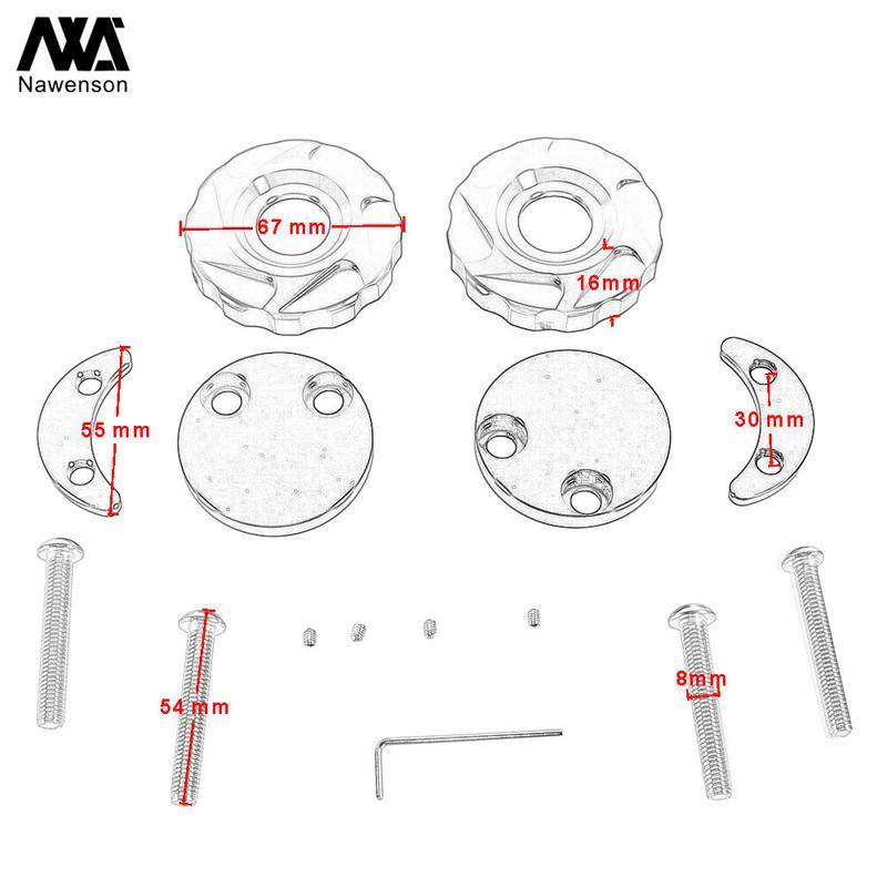 Motorcycle Rear Wheel Axle Caps Frame Hole Covers Fork End Protectors for Z1000/Z1000SX/Ninja 1000 2010-