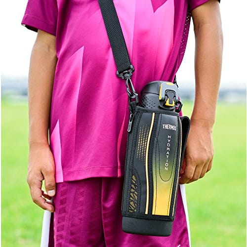 Thermos Vacuum Insulated Sports Bottle, One-Touch Open Type, 1.0L, Black Gradient, FFZ-1002F BK-G