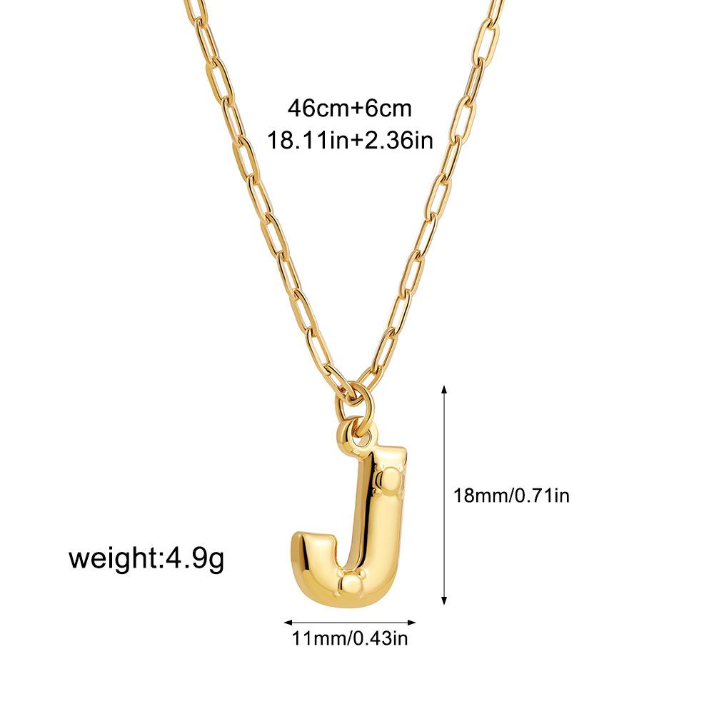 Stainless steel bubble English 26 letter necklace pendant personalized three-dimensional collarbone chain with jewelry