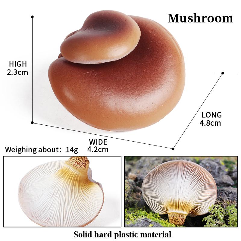 Oenux Pretend Play Toy Cute Fruits Vegetables Mushroom Model Cake Toppers Foods Jouet Family Fun Early Education For Kids Gift