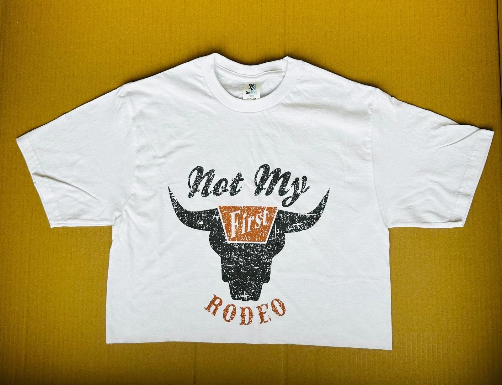 Nor my First Rodeo cropped top shirt L