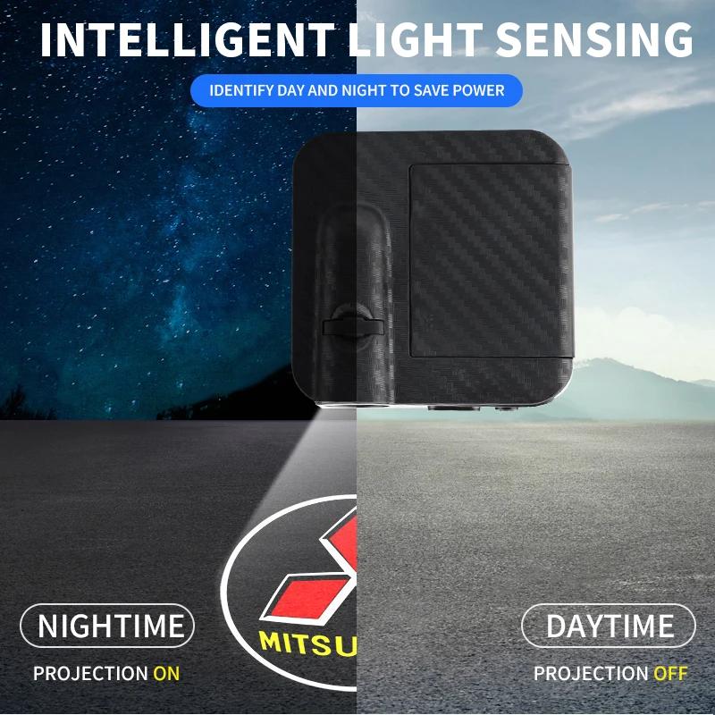 Car Decoration Led Door Welcome Light Wireless Laser Ghost Shadow Lamp for Mitsubishi Asx Lancer Pajero Outlander Eclipse Galant