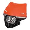 Karun Motorcycle LED Turn Universal Headlight, Cowl, Street, Off-Road, Daylight, Headlamp, Mask, Light, (Orange)