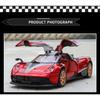 1/32 Pagani Huayra BC Supercar Alloy Muscle Car Model Sound and Light Pull Back Children's Toy Collectibles Birthday Gift