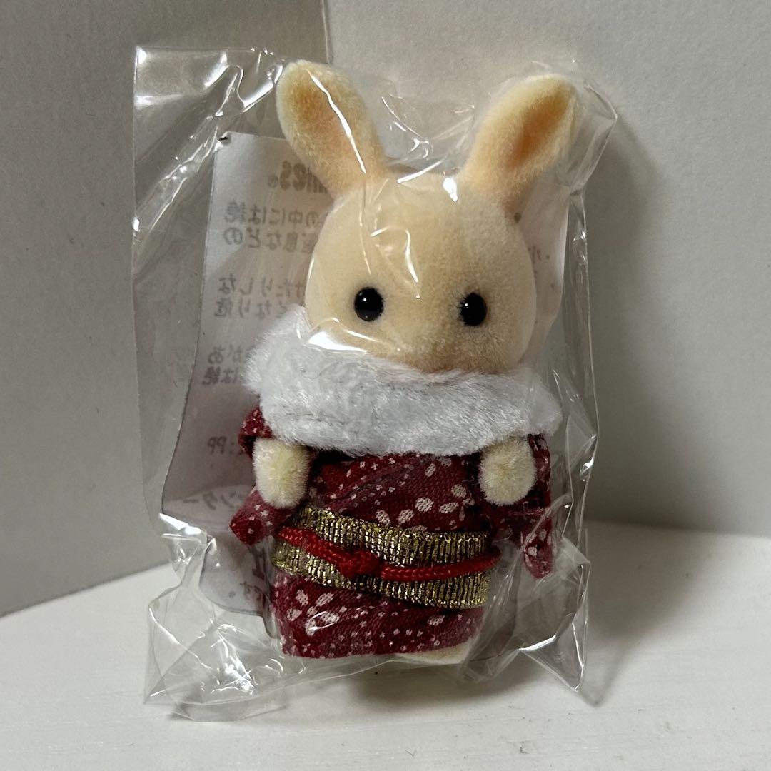 

[USED] Sylvanian Families Pink Rabbit Baby in Kimono (Mori no Market Exclusive)