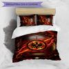 Set Lenzuola Stampato Calcio Eintracht Frankfurt 3 Pezzi, Comodo Set Copripiumino per Camera da Letto Delicato sulla Pelle