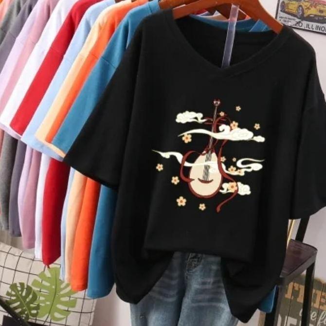 

Жіноча футболка з коротким рукавом, великого розміру, вільного крою, що підкреслює фігуру, нішева, топ з V-подібним вирізом з чистої бавовни, що прикриває живіт 5XL чорний