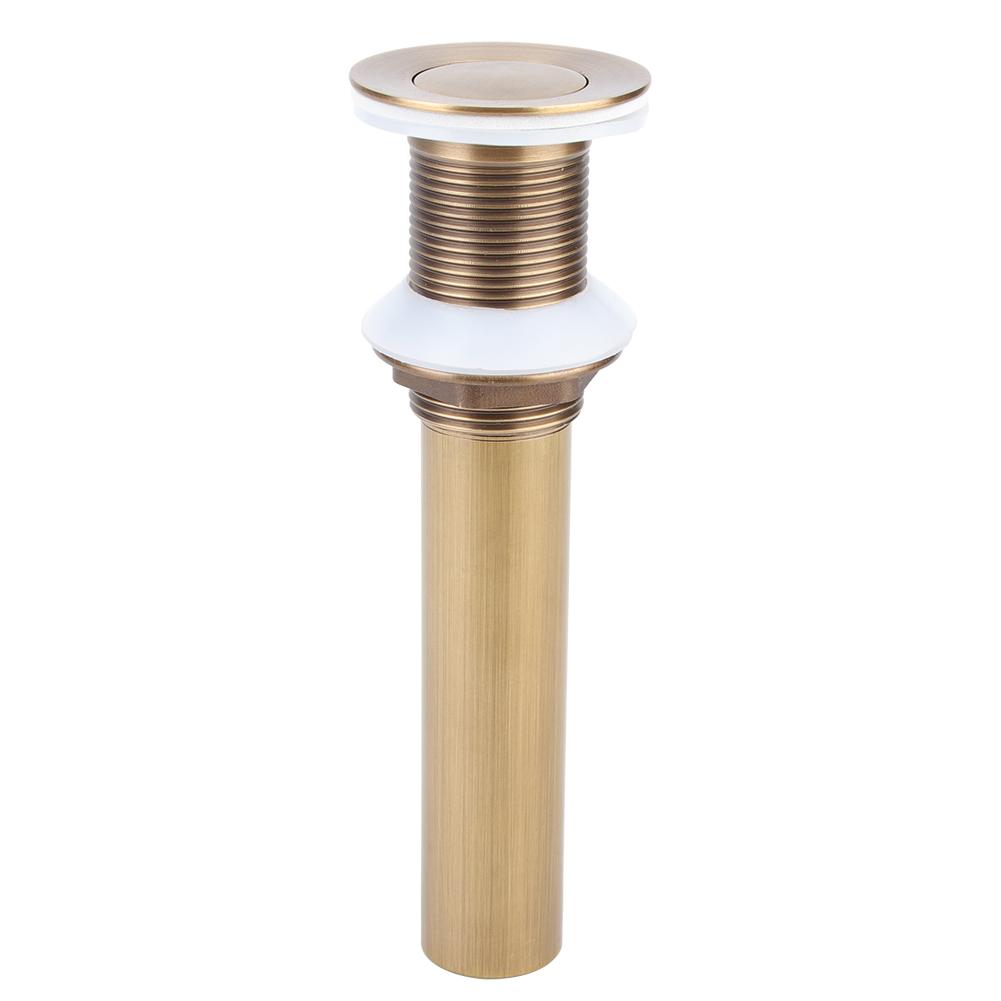 Avloppsstopp i antik stil i mässing för badrum, utan överfyllning