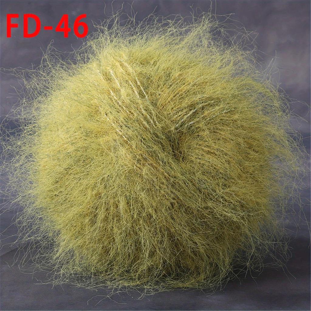Worsted Faux Long Plush Mink Velvet Cashmere Yarn For DIY Knitting And Crocheting Long Plush Thick Crochet Yarn 1pc 190m 1.76oz