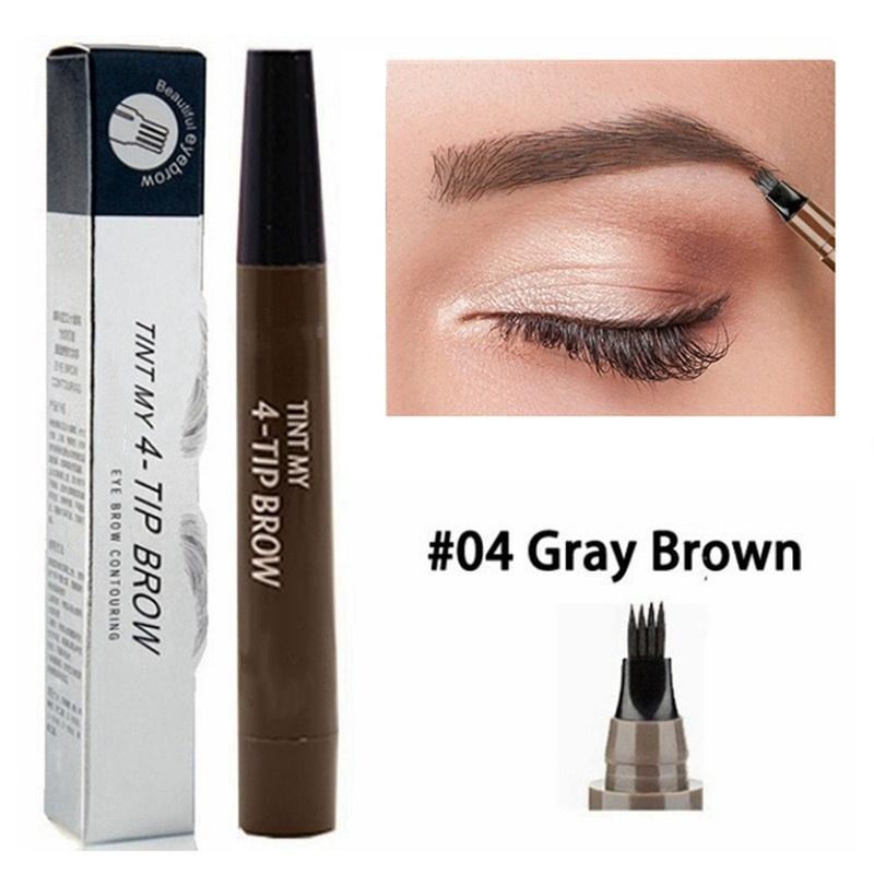 5Colors 4Heads Waterproof Brow Pencil Makeup Natural Long Lasting Eyeliner Brow Pencil Beauty Tool
