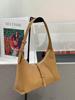 2025 Korean Style Genuine Leather Underarm Bag - Women's Versatile Fashionable Crescent Baguette Handbag