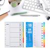 2x A 4 File Dividers Multifunctional Index Dividers Folder Dividers for Students