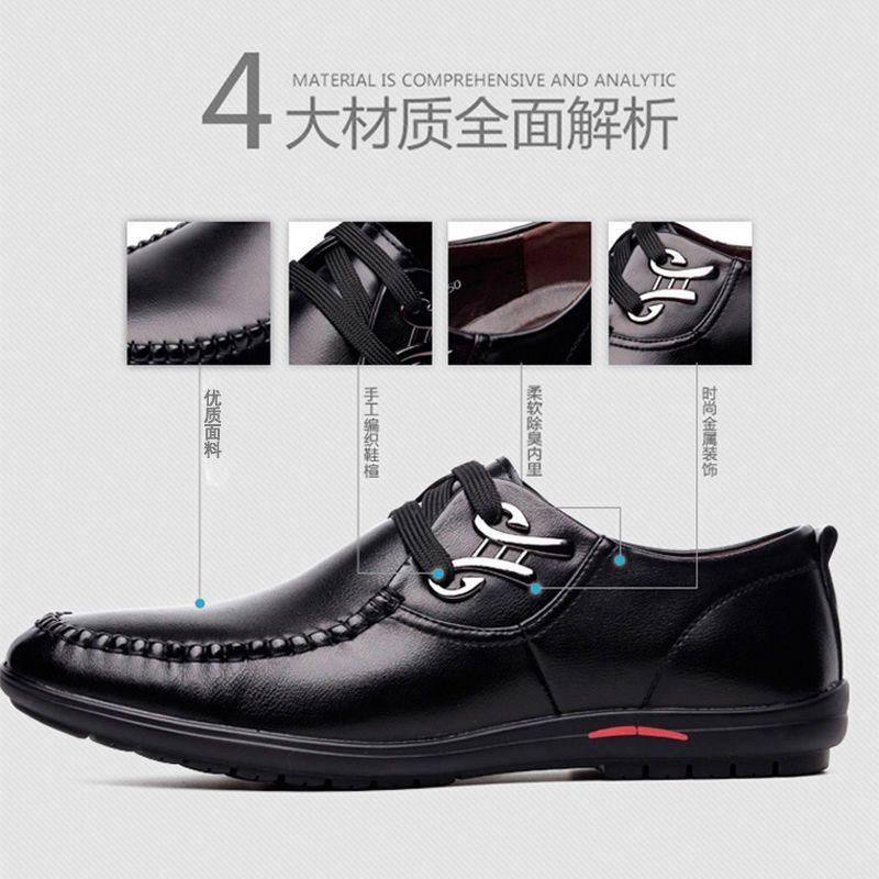 Echte weiche Lederschuhe Herren Freizeitschuhe Business Low-Top Schuhe Fleece Schnürschuhe Arbeitsschuhe