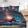 3pcs Anime Butterfly Moon Bedding Set - Includes One Quilt Cover and Two Pillowcases (No Core) - Home Decor, Festival Gift, Polyester Fabric