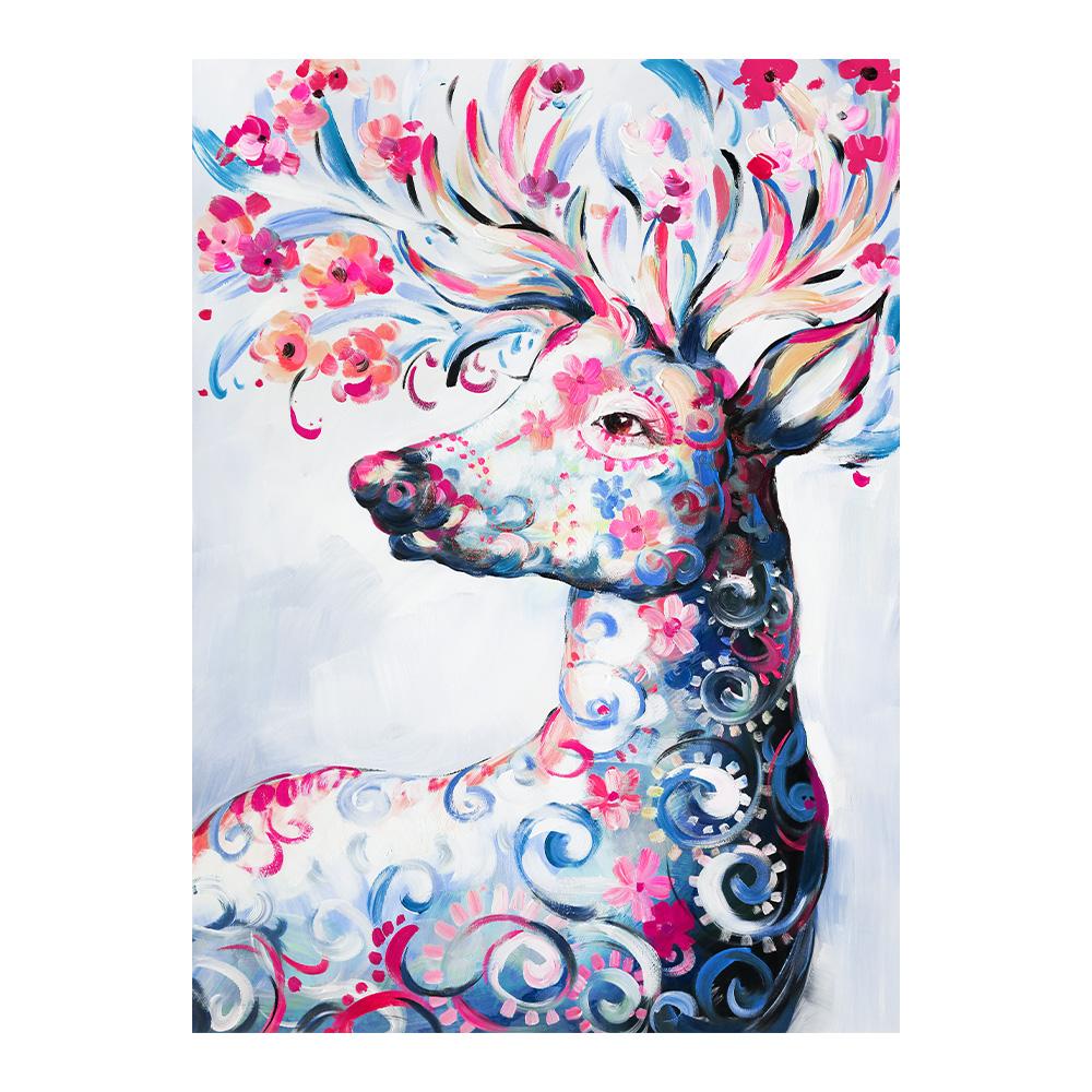 

Абстрактное лицо оленя Природа Животное Абстрактное искусство Постеры Принты Холст Живопись Минимализм Настенное искусство Картины для интерьера Домашний декор 20x30cm