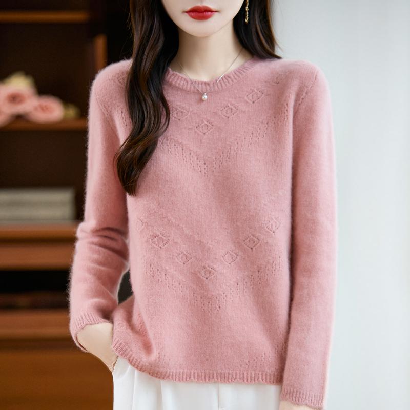 Dámský kašmírový svetr Kašmír Qinghe 30% kašmír 70% vlna podzimní a zimní pulovr hřejivý a módní