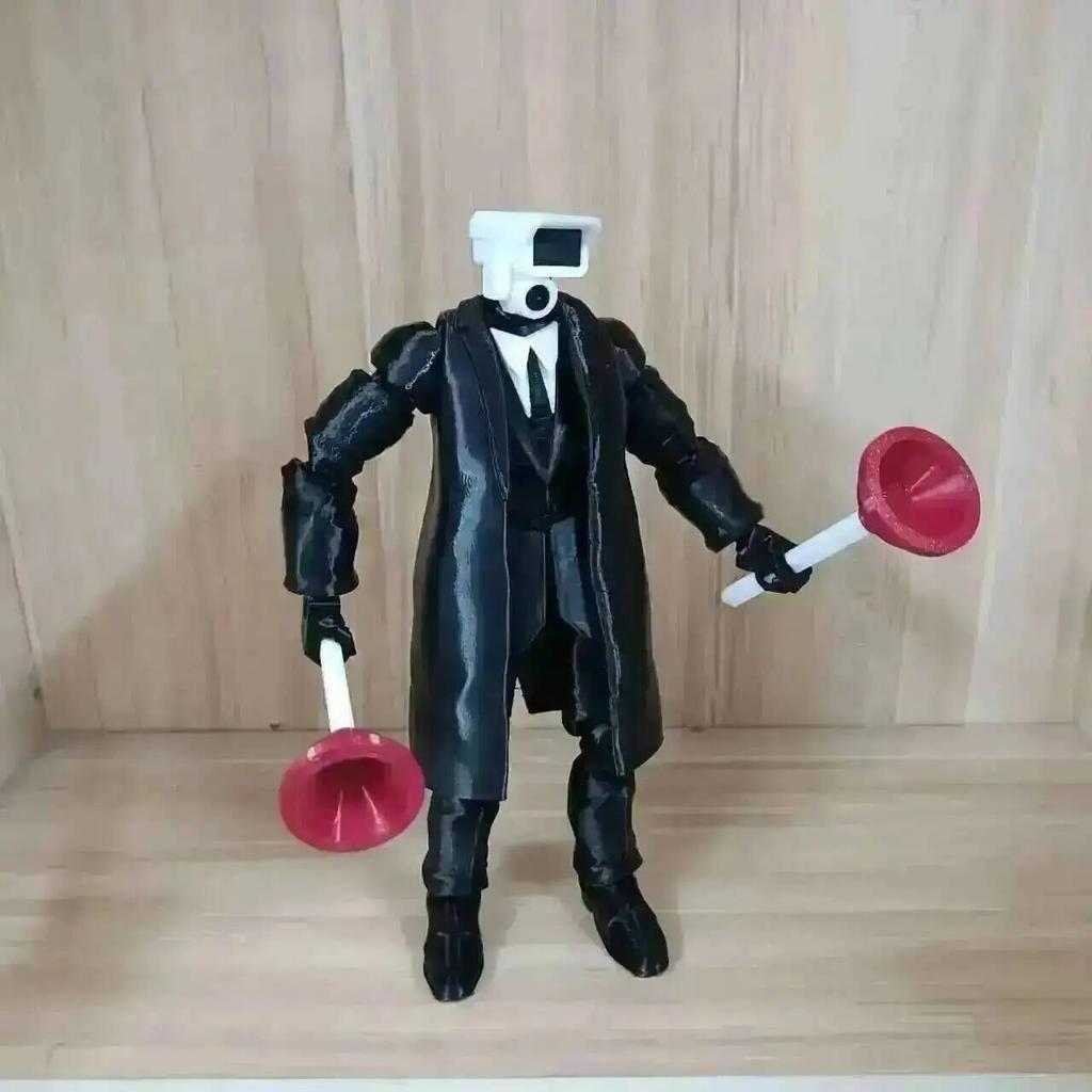 Skibidi Toilet Giocattolo Articolato 3D Skibidi Toilet Manichino 13 Drillman Figura Drill Man Figura Articolata Skibidi Toilet Giocattolo TV Man