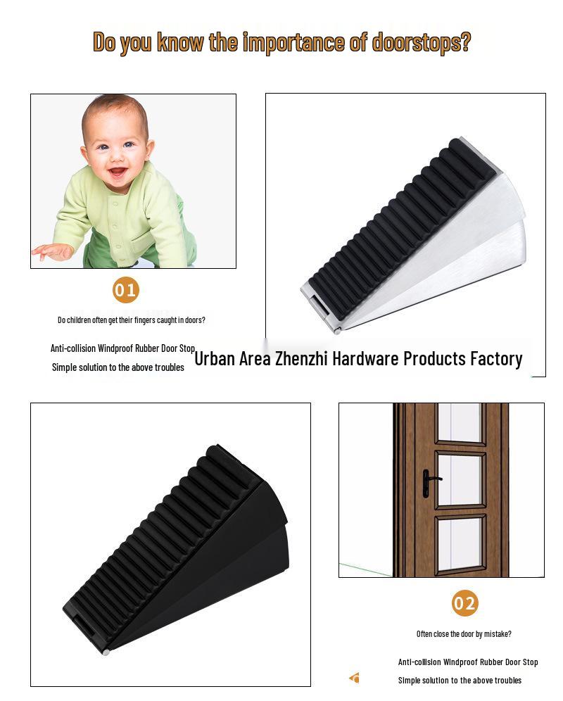 Stanzfreier verstellbarer Türstopper: Kollisionsschutz, Winddichter Türhalter mit Federdesign.