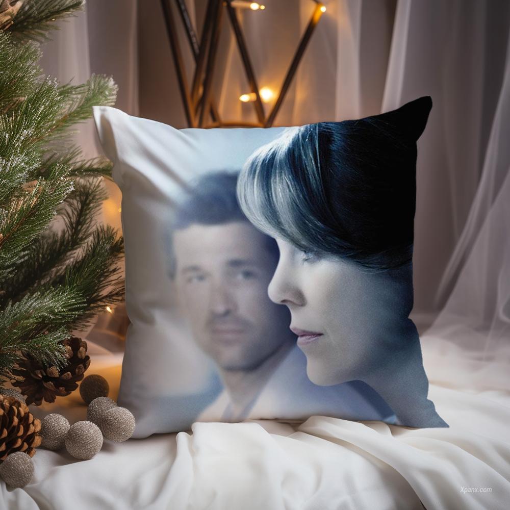 G-Greys Anatomy Cushion Cover Premium Comfort Reversible Pillow Cove -Two in One Design for Any Room & Car Interior