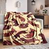 1pc Dachshund Bowtie Lightweight Flannel Blanket, Comfortable and Warm Blanket, for Office and Camping Sofa Bed, Livingroom160