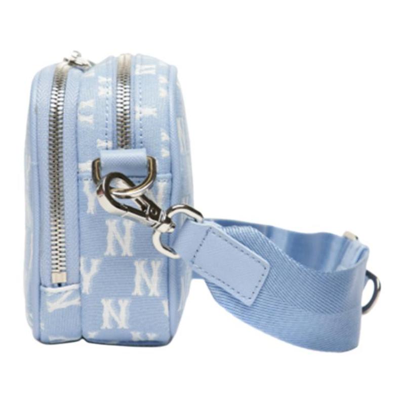 MLB Monogram Collection Polyester Combo Bag, Camera Bag, Crossbody Bag, Shoulder Bag Unisex Haze Blue White Casual