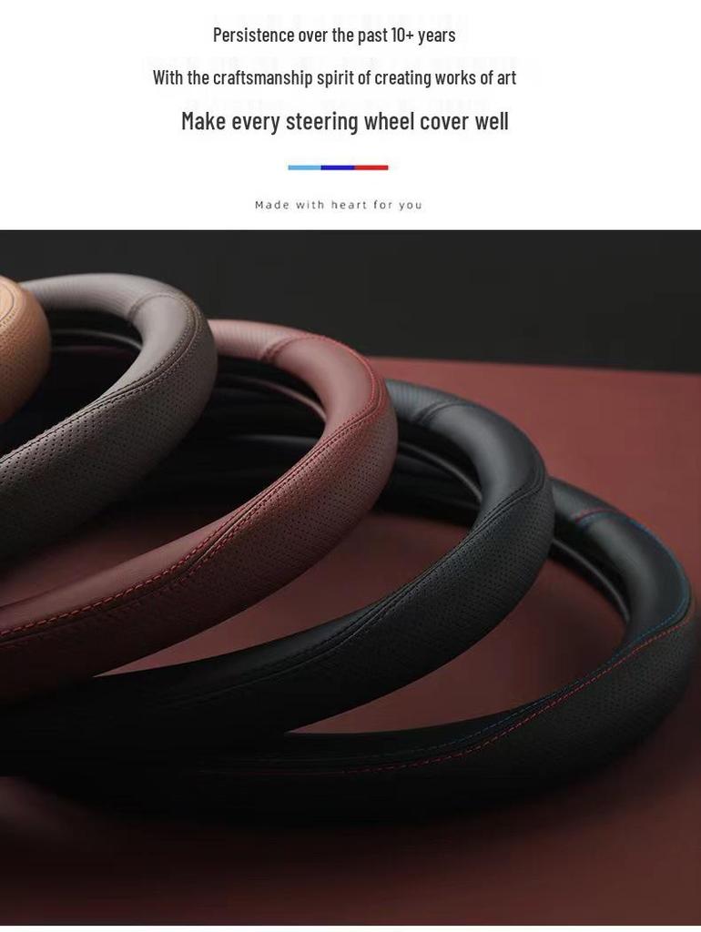 Ideal Steering Wheel Cover: Genuine Leather, Anti-slip, Sweat-absorbent, Ultra-thin Grip for L6 L8 L7 L9 I6 I8 MEGA