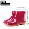 Women's Pink Low-Top Non-Slip Rain Boots for Kitchen or Workshop, Clean and Hygienic, Thickened Rubber for Spring and Autumn.