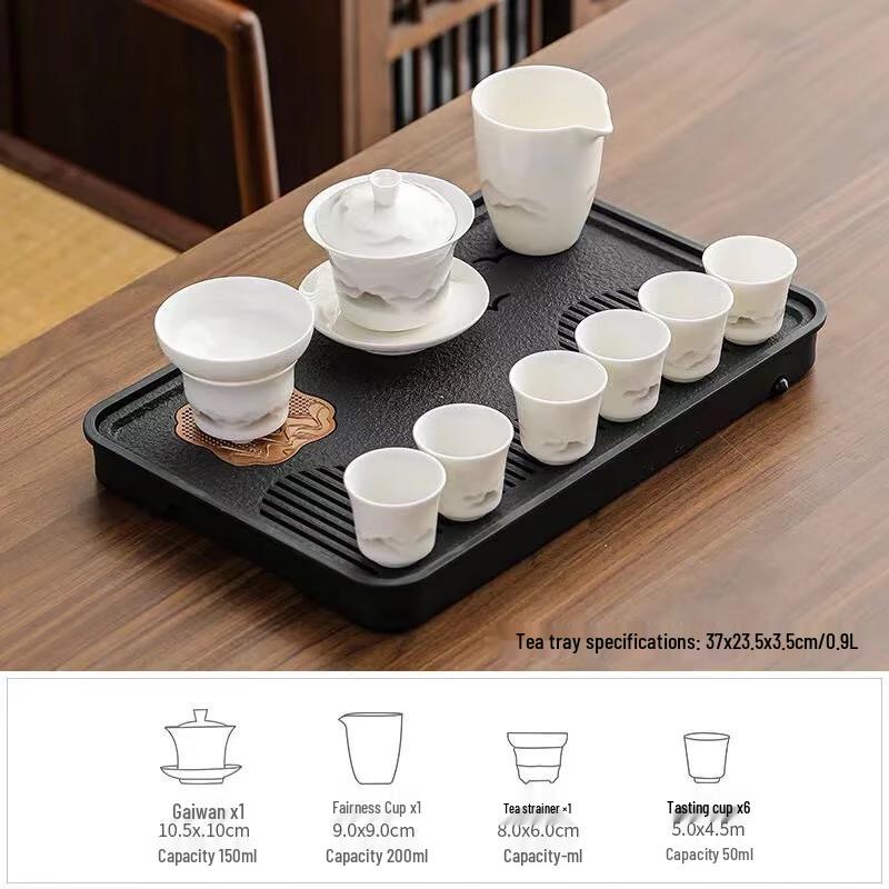 Xiang Le Mei White Porcelain Kung Fu Tea Set