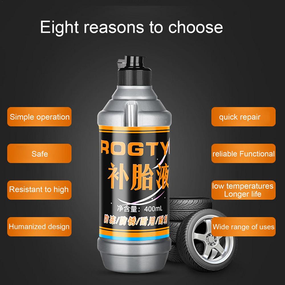 400ml Tire Sealant Tire Repair Kit Non-destructive Environmental Fast Flat for Small Medium Wheeled Road Vehicles